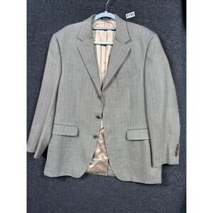 Ralph Lauren Blazer Mens 40R Gray Pinstripe Wool Silk Jacket Dillard's Exclusive
